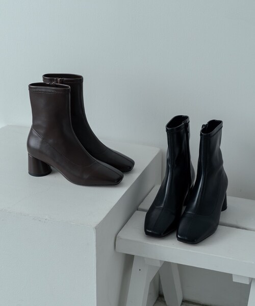 GALLEST（ギャレスト）の「【再入荷】パネルストレッチショートブーツ（ブーツ・レディース・ブラック/ブラウン系その他・40/35）」の3枚目の写真