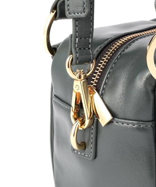 NATURAL BEAUTY BASIC（ナチュラルビューティーベーシック）の「◇【Oggi掲載】メタルスタッズスクエアボストンバッグ（ボストンバッグ・レディース・ピンク/グリーン・ﾌﾘ-）」の9枚目の写真