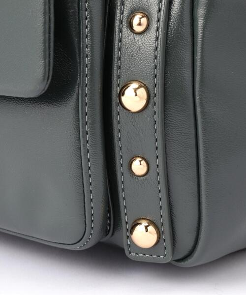 NATURAL BEAUTY BASIC（ナチュラルビューティーベーシック）の「◇【Oggi掲載】メタルスタッズスクエアボストンバッグ（ボストンバッグ・レディース・ピンク/グリーン・ﾌﾘ-）」の12枚目の写真