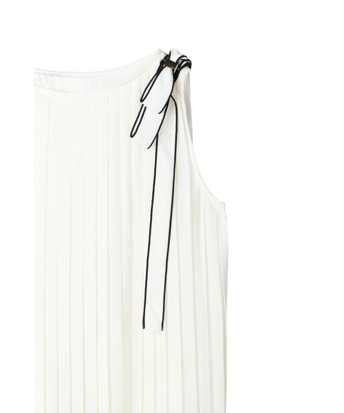 Her lip to（ハーリップトゥー）の「Pleated Chiffon Ribbon Top（シャツ/ブラウス・レディース・ホワイト/ブラック・FREE）」の14枚目の写真