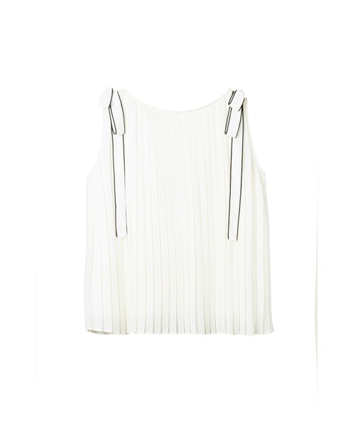 Her lip to（ハーリップトゥー）の「Pleated Chiffon Ribbon Top（シャツ/ブラウス・レディース・ホワイト/ブラック・FREE）」の15枚目の写真