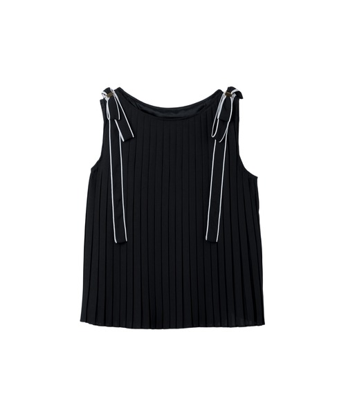 Her lip to（ハーリップトゥー）の「Pleated Chiffon Ribbon Top（シャツ/ブラウス・レディース・ホワイト/ブラック・FREE）」の16枚目の写真