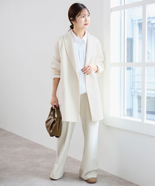 SLOBE IENA(スローブイエナ)の「コットンブロードベーシックシャツ(シャツ/ブラウス・レディース・ホワイト/ブラウン/スカイブルー・FREE)」の9枚目の写真