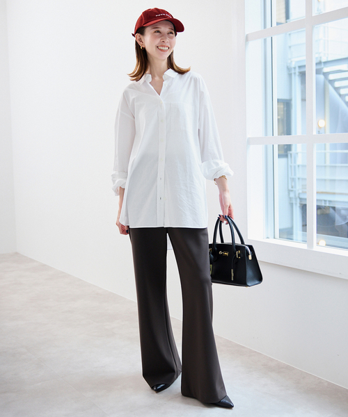 SLOBE IENA(スローブイエナ)の「コットンブロードベーシックシャツ(シャツ/ブラウス・レディース・ホワイト/ブラウン/スカイブルー・FREE)」の11枚目の写真