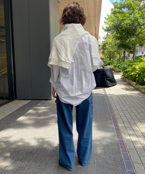 SLOBE IENA(スローブイエナ)の「コットンブロードベーシックシャツ(シャツ/ブラウス・レディース・ホワイト/ブラウン/スカイブルー・FREE)」の15枚目の写真