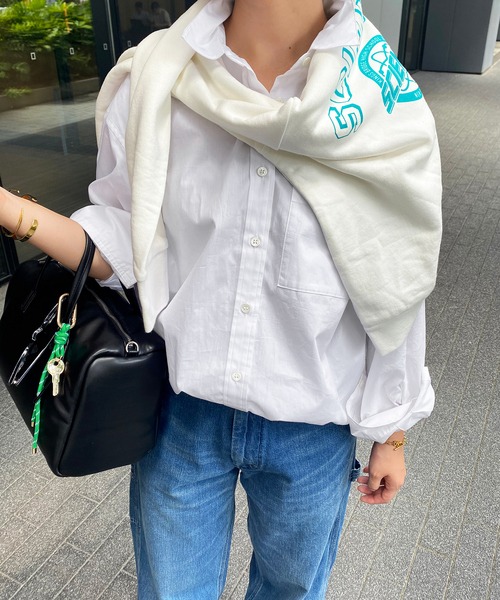 SLOBE IENA(スローブイエナ)の「コットンブロードベーシックシャツ(シャツ/ブラウス・レディース・ホワイト/ブラウン/スカイブルー・FREE)」の16枚目の写真