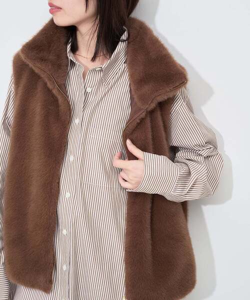 SLOBE IENA(スローブイエナ)の「コットンブロードベーシックシャツ(シャツ/ブラウス・レディース・スカイブルー/ブラウン/ホワイト・FREE)」の19枚目の写真