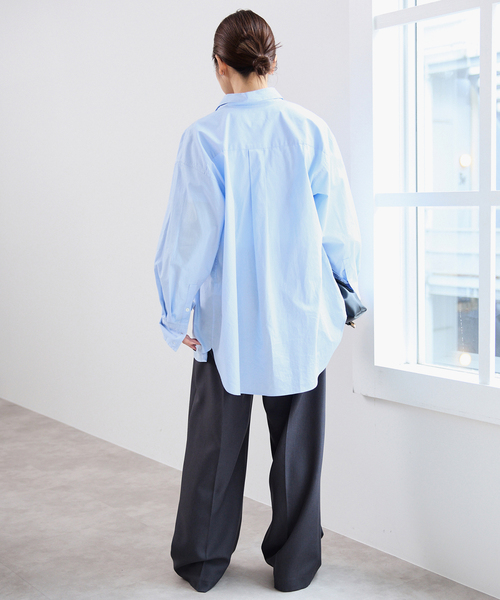 コットンブロードベーシックシャツ（シャツ/ブラウス）｜SLOBE IENA