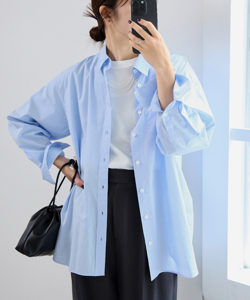 コットンブロードベーシックシャツ（シャツ/ブラウス）｜SLOBE IENA