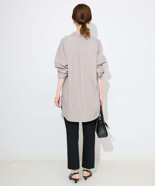 SLOBE IENA(スローブイエナ)の「コットンブロードベーシックシャツ(シャツ/ブラウス・レディース・スカイブルー/ブラウン/ホワイト・FREE)」の7枚目の写真