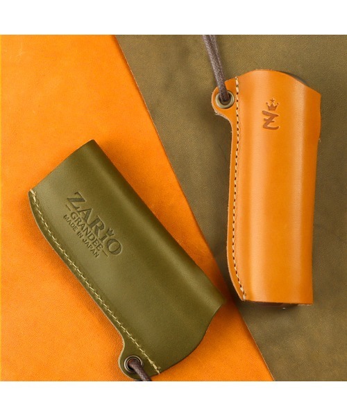 ZARIO-grandee-（ザリオ）の「プルームオーラ専用ケース 栃木レザー ハトメ・紐付き（アッシュトレイ/ライター・メンズ・ネイビー/ブラウン/グリーン/キャメル/ブラック・ONE SIZE）」の8枚目の写真