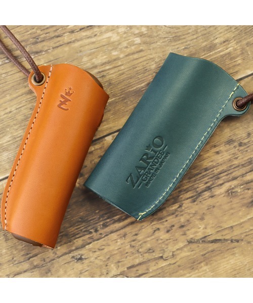ZARIO-grandee-（ザリオ）の「プルームオーラ専用ケース 栃木レザー ハトメ・紐付き（アッシュトレイ/ライター・メンズ・ネイビー/ブラウン/グリーン/キャメル/ブラック・ONE SIZE）」の10枚目の写真