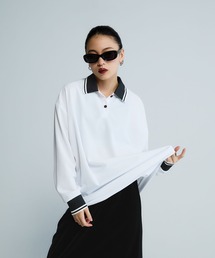 JEANASIS | 【Les Fleurs】ネックラインポロLS/592981(ポロシャツ)