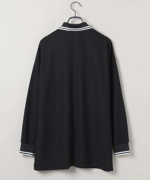 JEANASIS（ジーナシス）の「【Les Fleurs】ネックラインポロLS/592981（ポロシャツ・レディース・ブラック/ホワイト・FREE）」の3枚目の写真