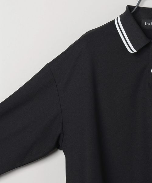 JEANASIS（ジーナシス）の「【Les Fleurs】ネックラインポロLS/592981（ポロシャツ・レディース・ブラック/ホワイト・FREE）」の5枚目の写真