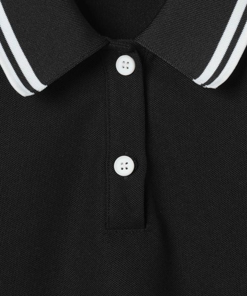 JEANASIS（ジーナシス）の「【Les Fleurs】ネックラインポロLS/592981（ポロシャツ・レディース・ブラック/ホワイト・FREE）」の9枚目の写真