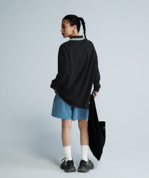 JEANASIS（ジーナシス）の「【Les Fleurs】ネックラインポロLS/592981（ポロシャツ・レディース・ブラック/ホワイト・FREE）」の19枚目の写真