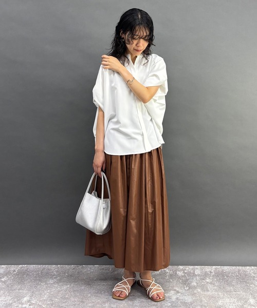 NICOLE white（ニコルホワイト）の「ギャザースカート（スカート・レディース・ブラック/ブラウン・FREE）」の21枚目の写真