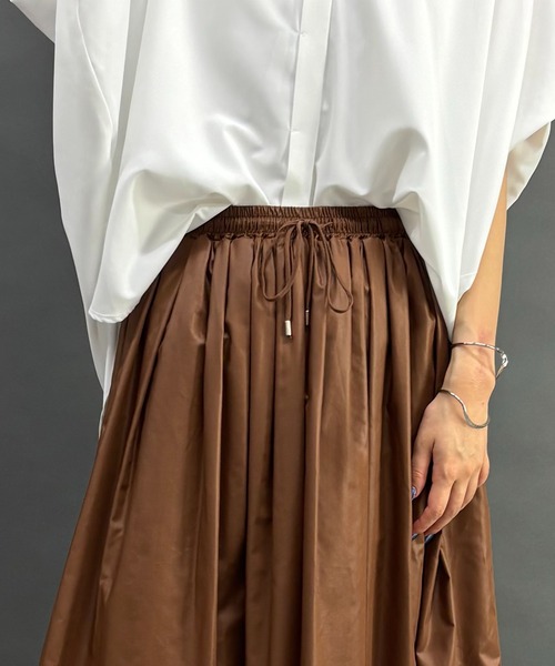 NICOLE white（ニコルホワイト）の「ギャザースカート（スカート・レディース・ブラック/ブラウン・FREE）」の19枚目の写真