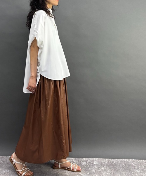 NICOLE white（ニコルホワイト）の「ギャザースカート（スカート・レディース・ブラック/ブラウン・FREE）」の22枚目の写真