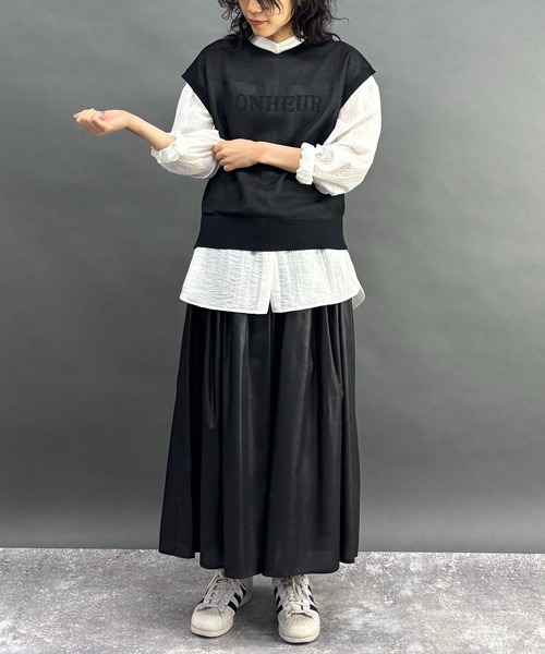 NICOLE white（ニコルホワイト）の「ギャザースカート（スカート・レディース・ブラック/ブラウン・FREE）」の15枚目の写真