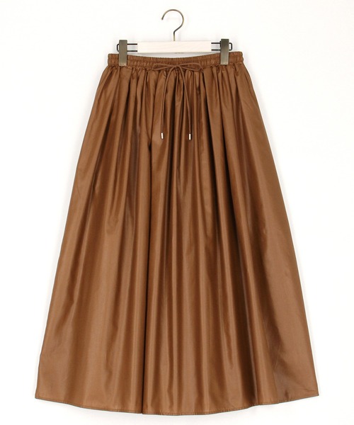 NICOLE white（ニコルホワイト）の「ギャザースカート（スカート・レディース・ブラック/ブラウン・FREE）」の3枚目の写真