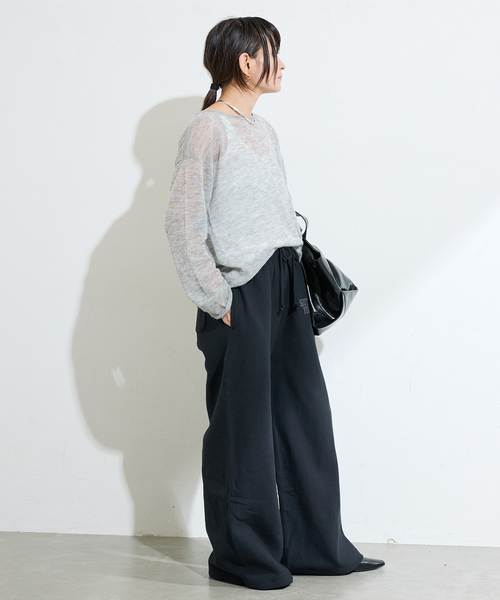 Champion（チャンピオン）の「別注【CHAMPION/チャンピオン】for JS ワイドスウェットパンツ（スウェットパンツ・レディース・チャコールグレー/アイボリー/ブラック・MEDIUM/LARGE）」の8枚目の写真