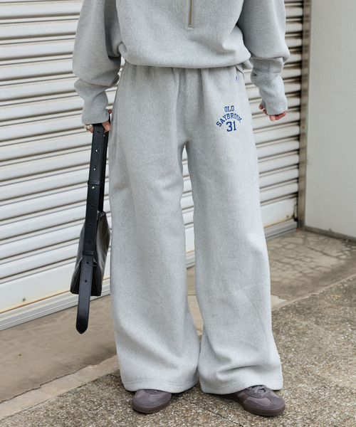 Champion（チャンピオン）の「別注【CHAMPION/チャンピオン】for JS ワイドスウェットパンツ（スウェットパンツ・レディース・チャコールグレー/アイボリー/ブラック・MEDIUM/LARGE）」の13枚目の写真