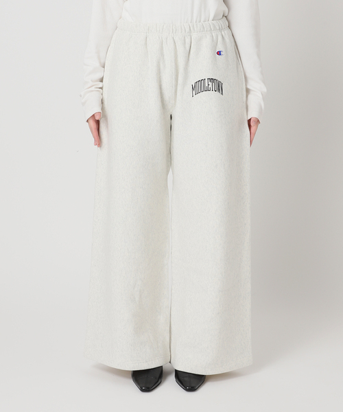 Champion（チャンピオン）の「別注【CHAMPION/チャンピオン】for JS ワイドスウェットパンツ（スウェットパンツ・レディース・チャコールグレー/アイボリー/ブラック・MEDIUM/LARGE）」の20枚目の写真