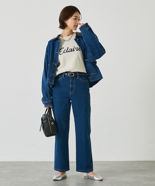 abahouse mavie（アバハウスマヴィ）の「デニム/カツラギショートカバーオール（デニムジャケット・レディース・ブルー/ブラック/キャメル/インディゴブルー・フリー）」の9枚目の写真