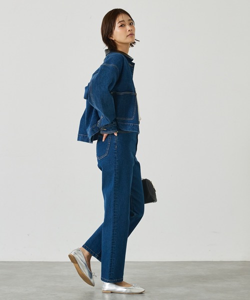 abahouse mavie（アバハウスマヴィ）の「デニム/カツラギショートカバーオール（デニムジャケット・レディース・ブルー/ブラック/キャメル/インディゴブルー・フリー）」の10枚目の写真