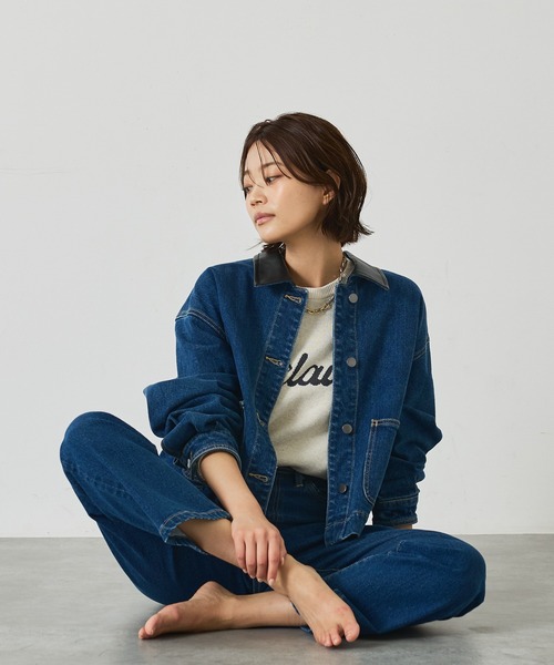 abahouse mavie（アバハウスマヴィ）の「デニム/カツラギショートカバーオール（デニムジャケット・レディース・ブルー/ブラック/キャメル/インディゴブルー・フリー）」の11枚目の写真