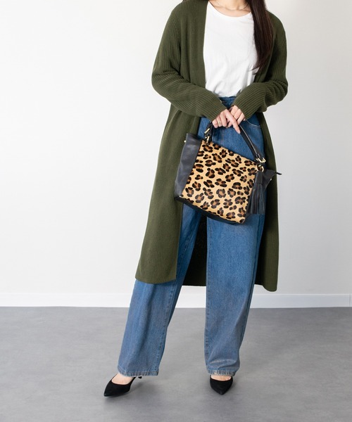 andrea cardone（アンドレアカルドネ）の「【ANDREA CARDONE】レザーハンドルレオパード柄ハンドバッグ(Q56391)（ハンドバッグ・レディース・レオパード・ALL）」の9枚目の写真