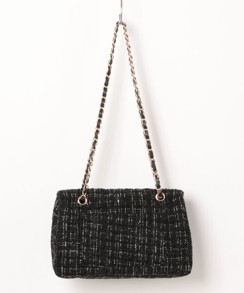 GORGE(ゴージ)の「《ツイード調×チェーンストラップ》2WAYショルダーバッグ ハンド・肩掛け両用◎(ショルダーバッグ・レディース・ブラック/ピンク/アイボリー・F)」の10枚目の写真