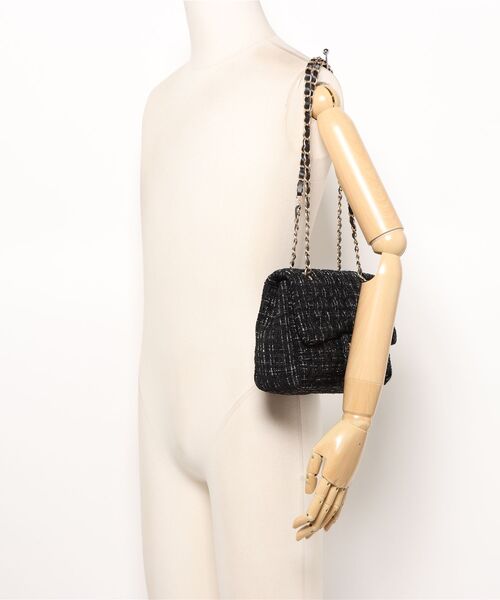 セール】《ツイード調×チェーンストラップ》2WAYショルダーバッグ