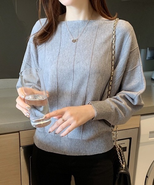 薄手ニット セール】ニットトップス 薄手ニット ドルマンニット（ニット/セーター