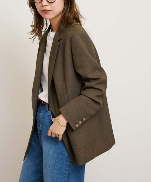 追加》シャークツイードテーラードジャケット（テーラードジャケット