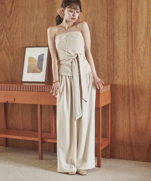 belt ribbon bustier set up /ベルトリボンビスチェセットアップ