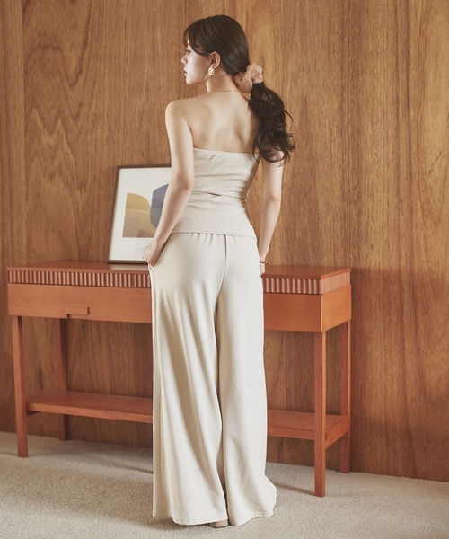 LAULEN(ローレン)の「belt ribbon bustier set up /ベルトリボンビスチェセットアップ(セットアップ・レディース・グレー/ブラック/アイボリー・FREE)」の5枚目の写真