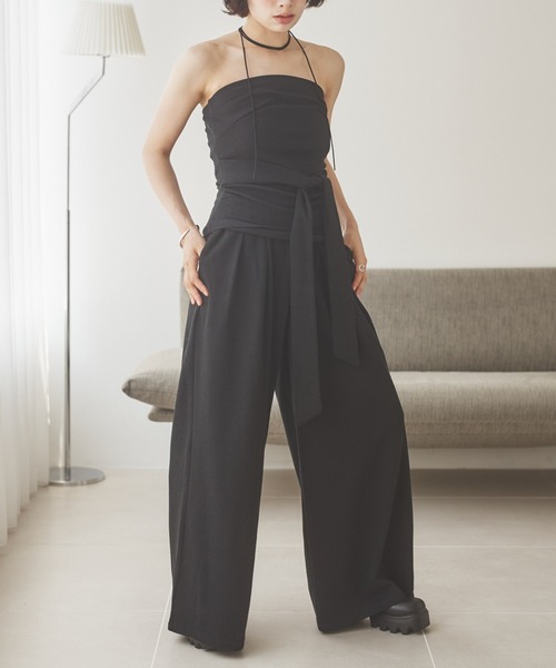 LAULEN(ローレン)の「belt ribbon bustier set up /ベルトリボンビスチェセットアップ(セットアップ・レディース・グレー/ブラック/アイボリー・FREE)」の9枚目の写真