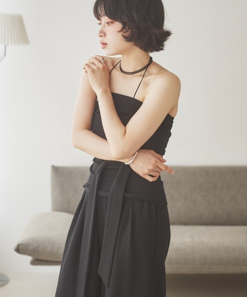 LAULEN(ローレン)の「belt ribbon bustier set up /ベルトリボンビスチェセットアップ(セットアップ・レディース・グレー/ブラック/アイボリー・FREE)」の12枚目の写真