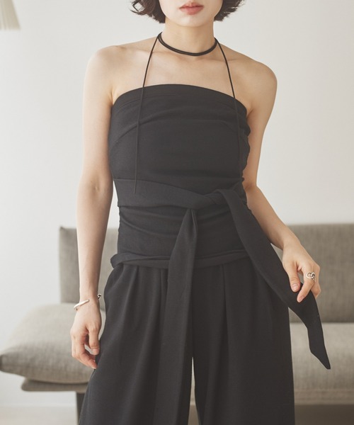 LAULEN(ローレン)の「belt ribbon bustier set up /ベルトリボンビスチェセットアップ(セットアップ・レディース・グレー/ブラック/アイボリー・FREE)」の16枚目の写真