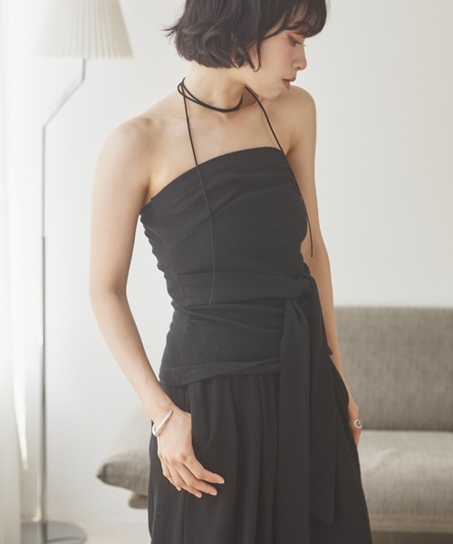 LAULEN(ローレン)の「belt ribbon bustier set up /ベルトリボンビスチェセットアップ(セットアップ・レディース・グレー/ブラック/アイボリー・FREE)」の13枚目の写真