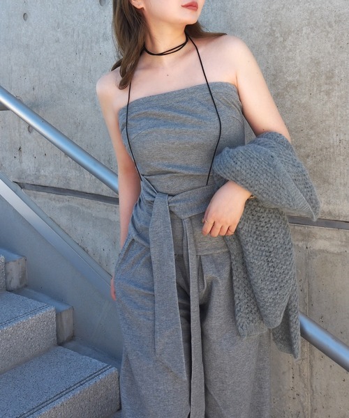 LAULEN(ローレン)の「belt ribbon bustier set up /ベルトリボンビスチェセットアップ(セットアップ・レディース・グレー/ブラック/アイボリー・FREE)」の20枚目の写真