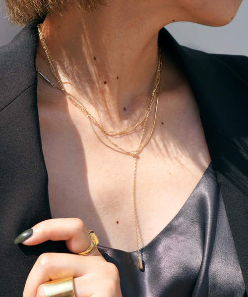 Garden of Eden（ガーデンオブエデン）の「【GARDEN OF EDEN/ガーデン オブ エデン】9KG squarechainNecklace 40cm（ネックレス・レディース・ゴールド・5）」の2枚目の写真