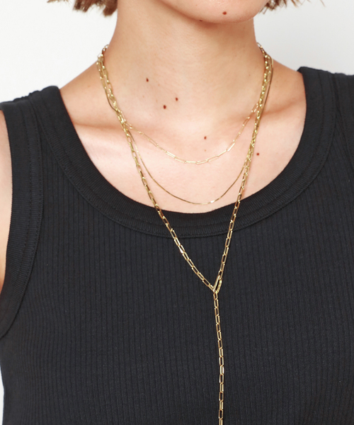 Garden of Eden（ガーデンオブエデン）の「【GARDEN OF EDEN/ガーデン オブ エデン】9KG squarechainNecklace 40cm（ネックレス・レディース・ゴールド・5）」の4枚目の写真