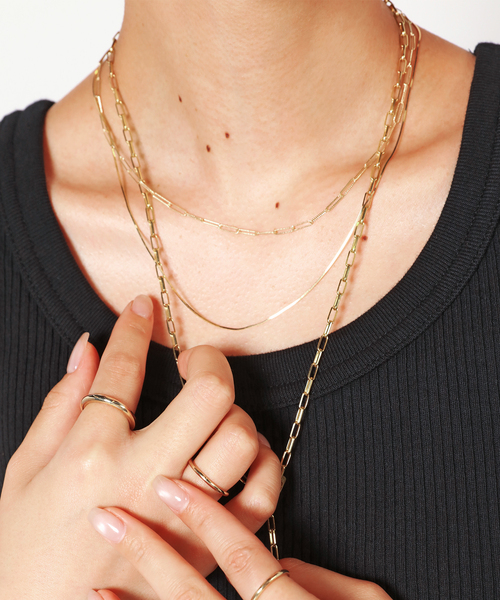 Garden of Eden（ガーデンオブエデン）の「【GARDEN OF EDEN/ガーデン オブ エデン】9KG squarechainNecklace 40cm（ネックレス・レディース・ゴールド・5）」の5枚目の写真