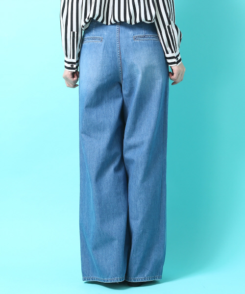 Rouge vif（ルージュヴィフ）の「ワイドパンツデニム（デニムパンツ・レディース・ブルー/サックスブルー・38/36/34）」の12枚目の写真