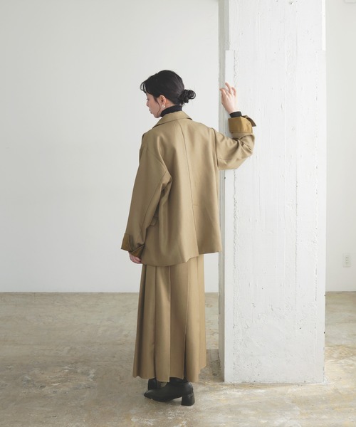 LIAN（リアン）の「カフデザインダブルテーラードジャケット（テーラードジャケット・レディース・チャコールグレー/ブラウン/ベージュ/ブラック・FREE）」の15枚目の写真