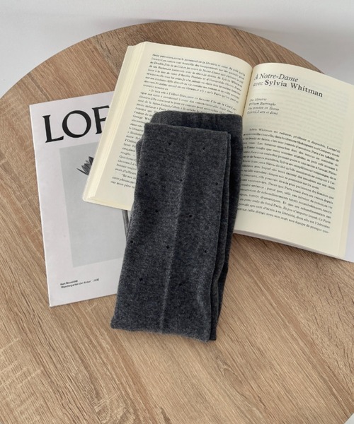 CLEA（クレア）の「ドット柄タイツ（タイツ/ストッキング・レディース・ホワイト/ブラック/チャコールグレー/グレー・FREE）」の19枚目の写真